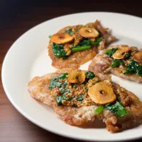 💫レシピ💫ほうれん草とにんにくのカリカリ生姜焼き