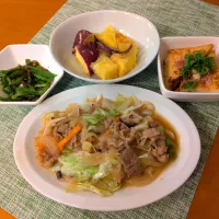 ☆牛プルコギ　☆焼き生厚揚げ　☆塩バターさつまいも　☆無限ピーマン| chikakoさん