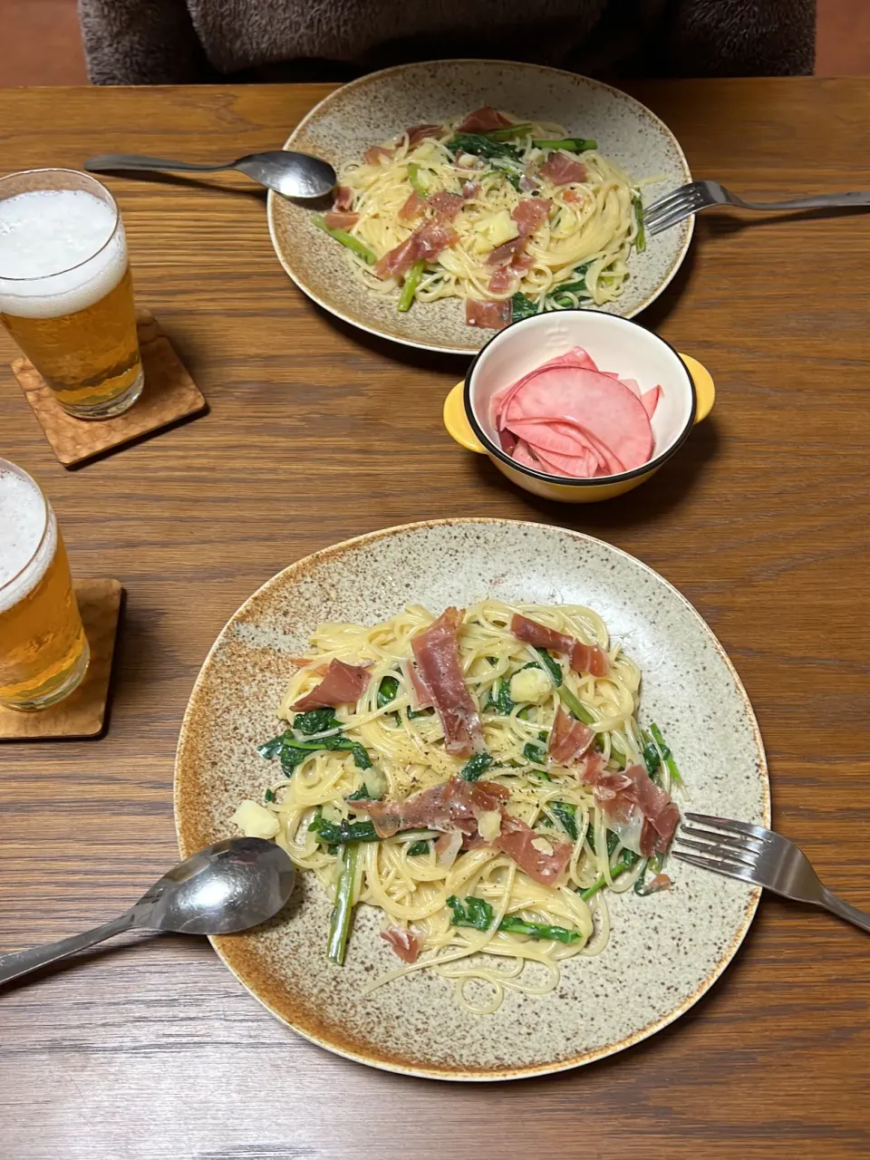 生ハムとルッコラのパスタ！かぶ！|メシ日記さん