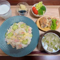 鮭と玉子のちらし寿司定食| ゆいすけけさん