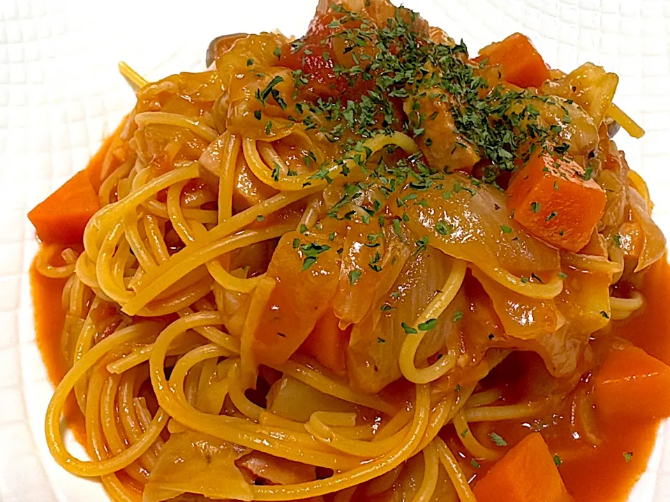 お野菜いっぱいスパゲッティ🍝|サチさん