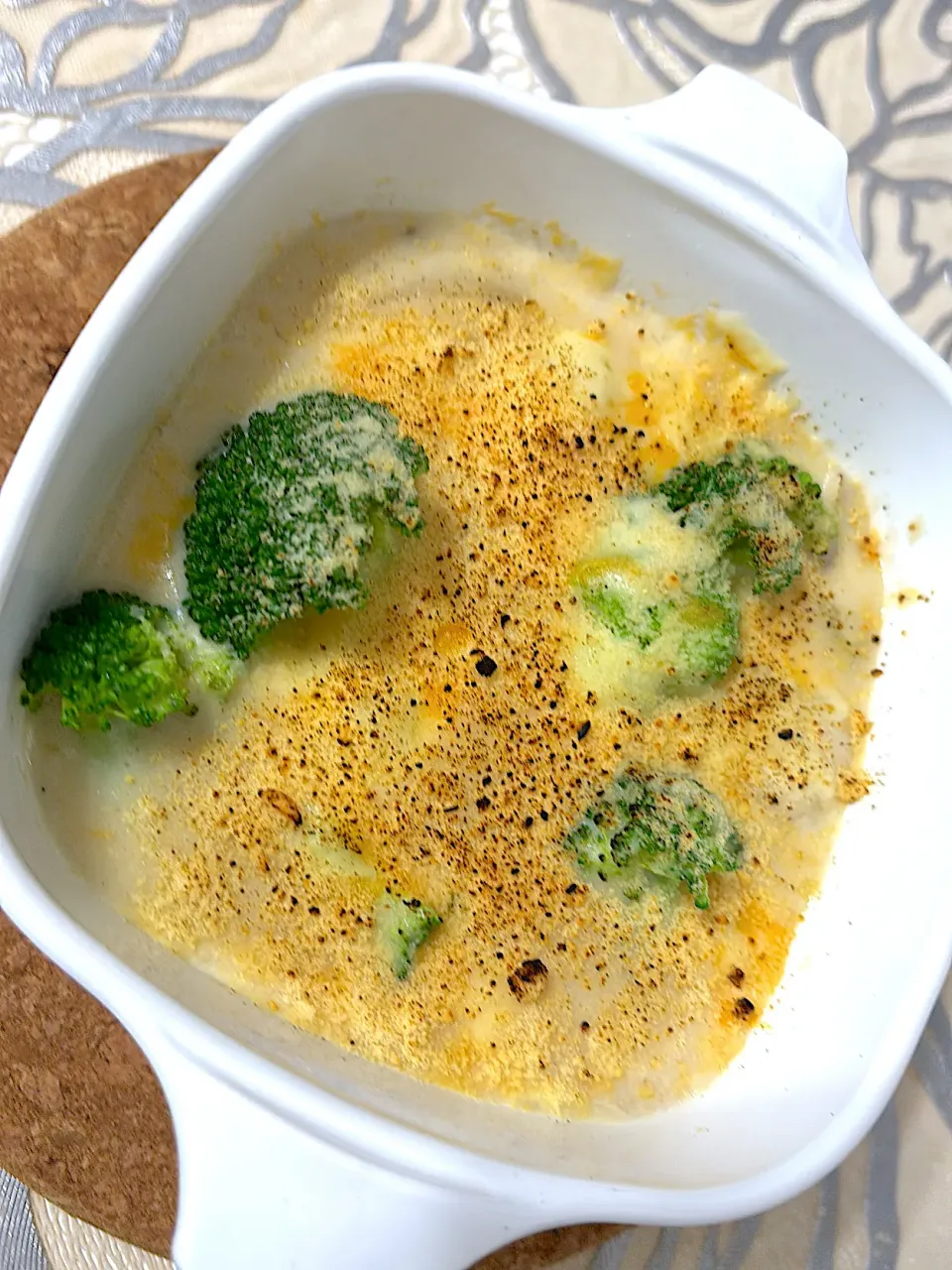 チキンと白玉とブロッコリーとマッシュルームのグラタン|卍さん