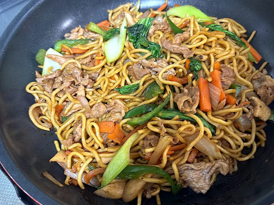 チンゲンサイ入り焼きそば|卍さん