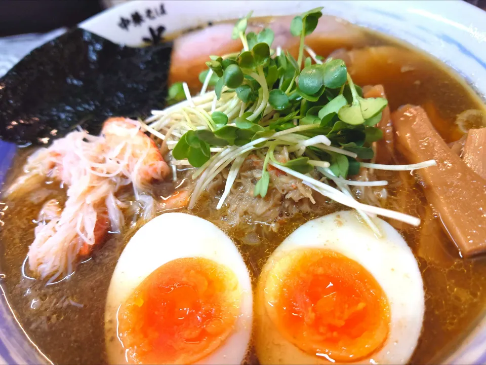 【食べログ TOP 5000】 
【本日の限定】
中華そば 半ざわ 
ズワイ蟹の蟹味噌󠄀ラーメン (1,500円) 
＋味玉 (がんこ/覆麺智/花木共通のメンバーカード提示で無料) 
＠西巣鴨2分
(JR板橋駅から徒歩15分)
25294
〈醤141塩46噌󠄀22タ10昆9出15
F16冷27混3つ3焼1ポ1〉|大脇さん