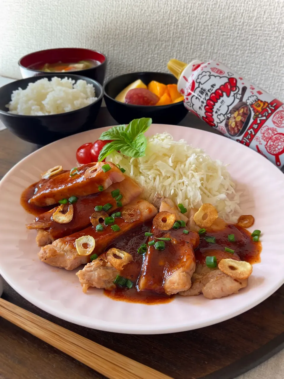 ヤミーガーリック&ペッパーdeポークチャップ|スイーツポテトさん