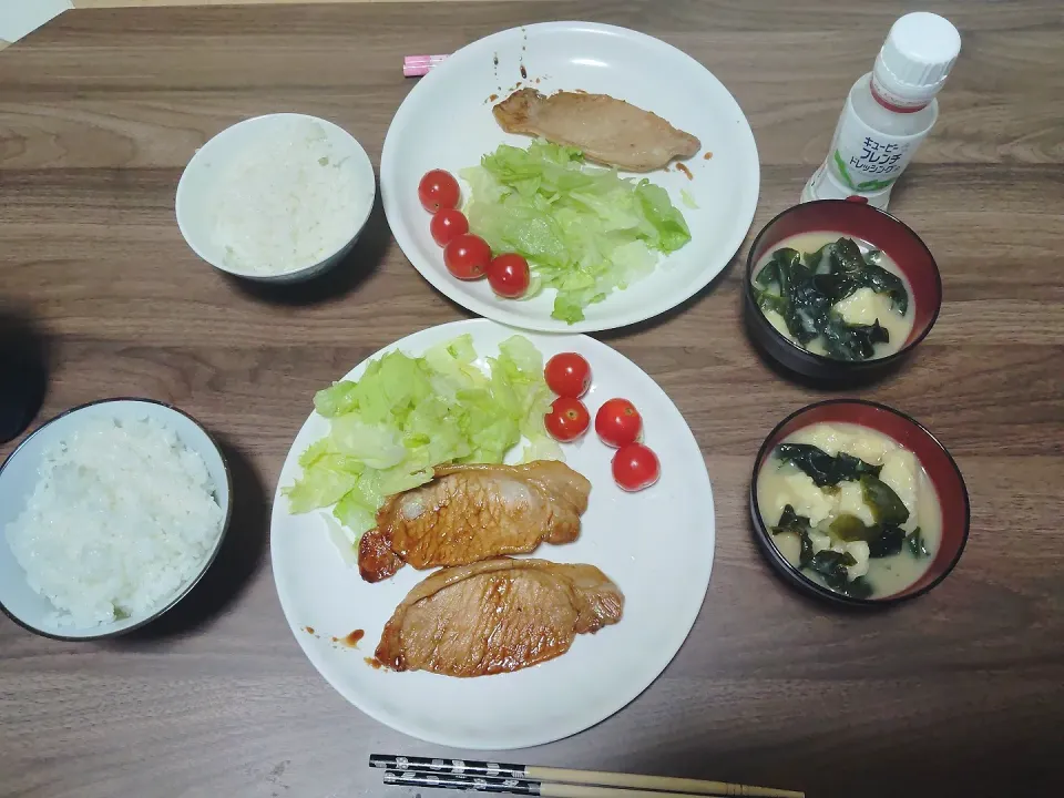 生姜焼き、すいとん|るかぱぱさん