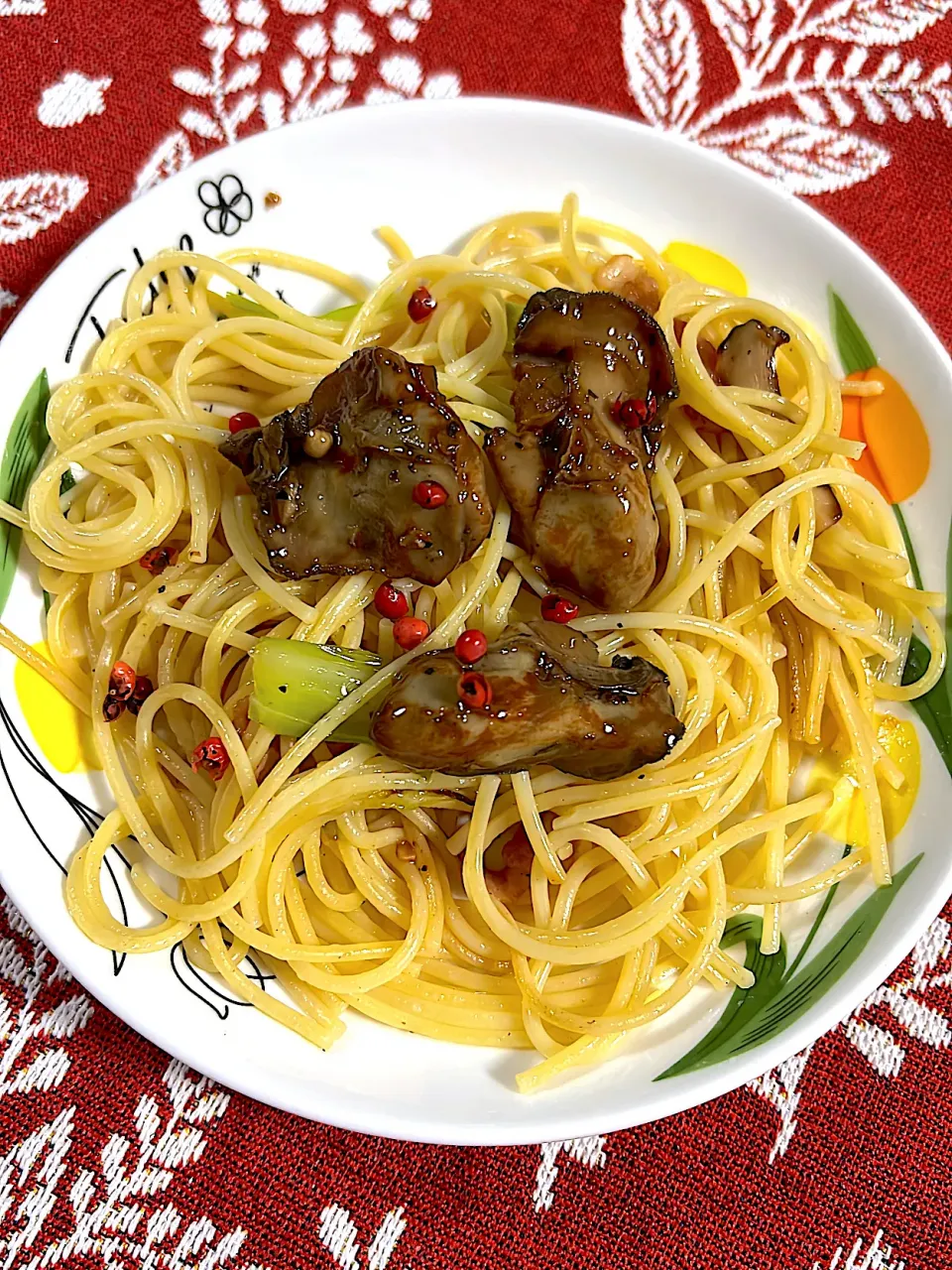 牡蠣オリーブ漬けオイルパスタ|花ママちゃんさん