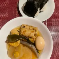 今夜はおでんとおにぎり|めんちゃんさん