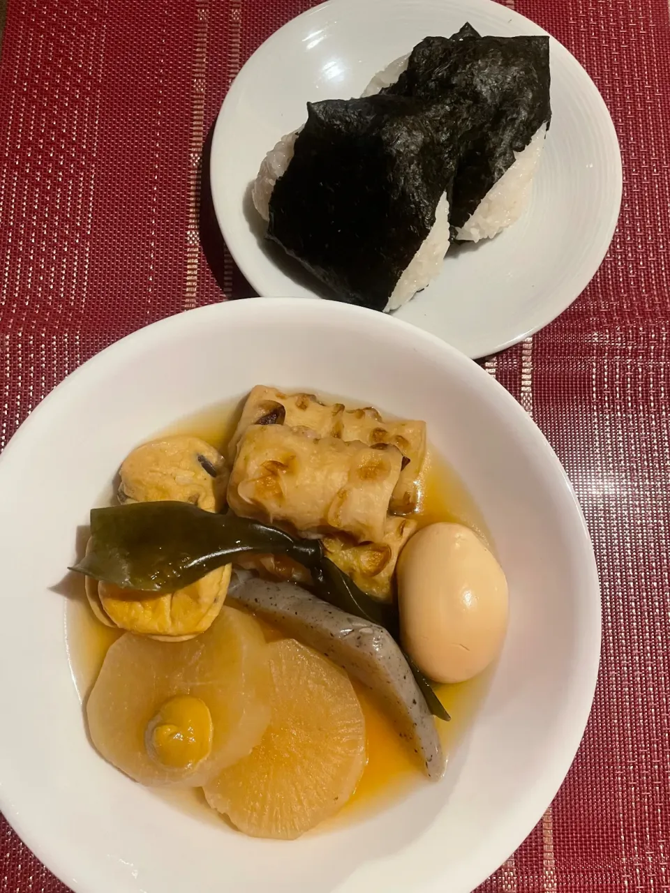 今夜はおでんとおにぎり|めんちゃんさん