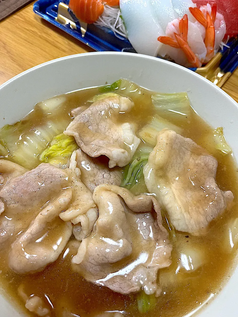 白菜と豚肉の治部煮|あかちさん