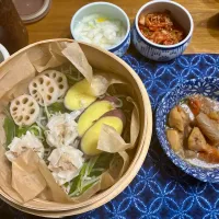 蒸篭で焼売・蓮根・さつまいも & 肉じゃが|おさむさん