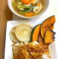 鶏ムネ肉のおろしソース和え献立|besさん