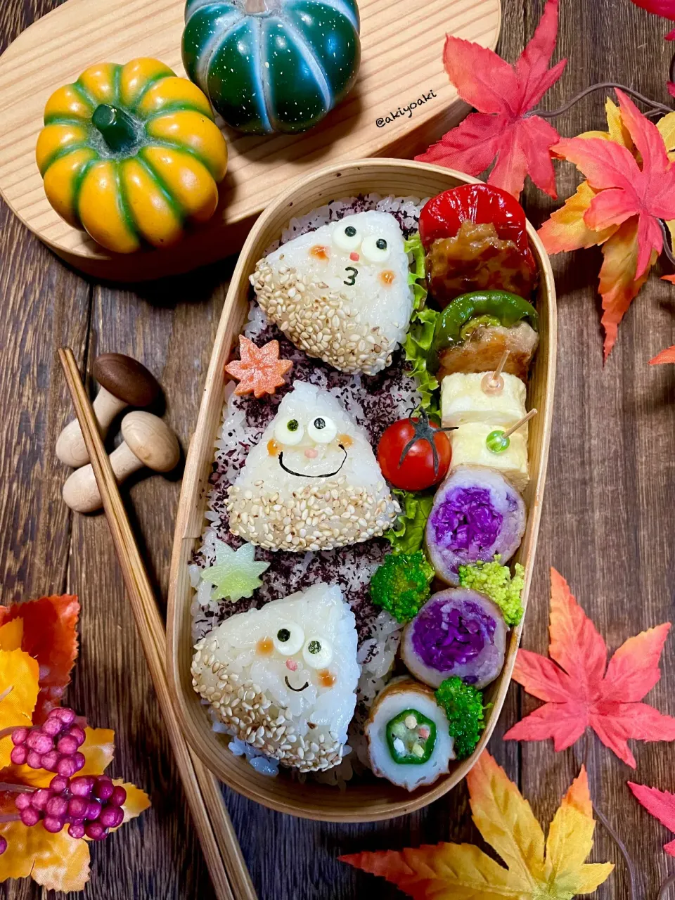 栗おにぎり弁当|Akiyoෆ¨̮⑅さん