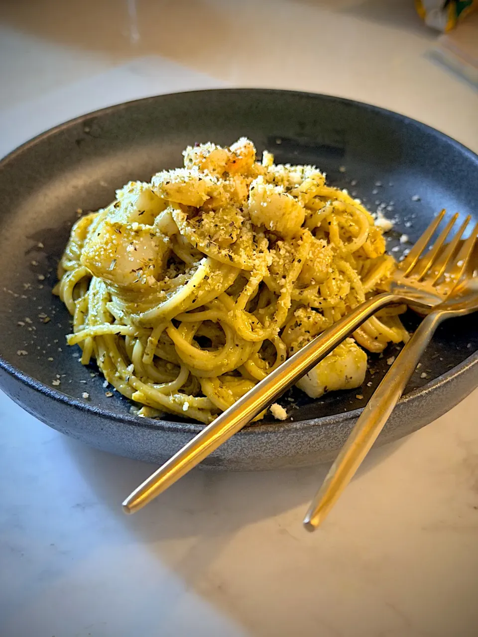 イカと海老のジェノベーゼパスタ|Megさん