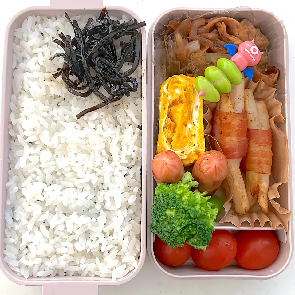 生姜焼き
ベーコンポテト
卵焼き
チーズウインナー
ブロッコリー
枝豆
ミニトマト
のり弁(しそ昆布)|ayumomさん