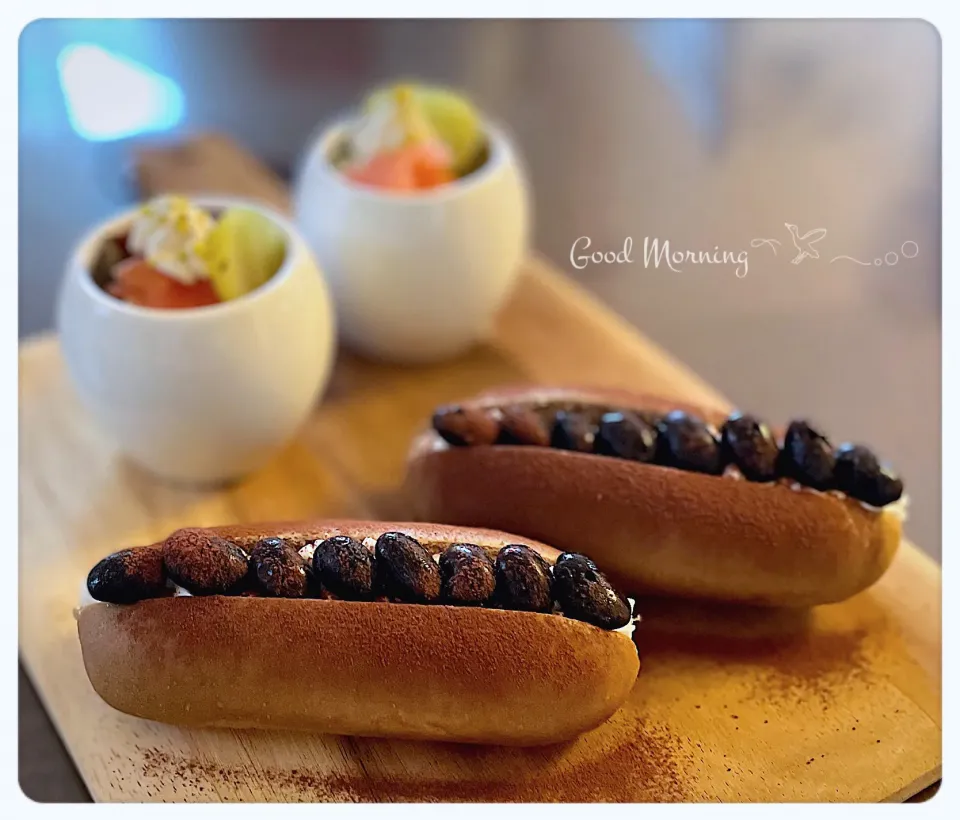 珈琲黒豆 de ティラミス風ぱん|yucca@さん