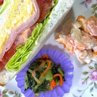 11/4朝ごパン　トマトサンド😊|🐧ペンギン2さん