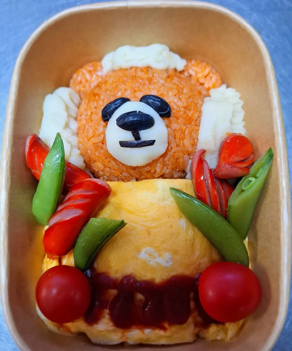 オムライス弁当ฅ(o‘ⓛ’o)ฅ|ゆきさんさん
