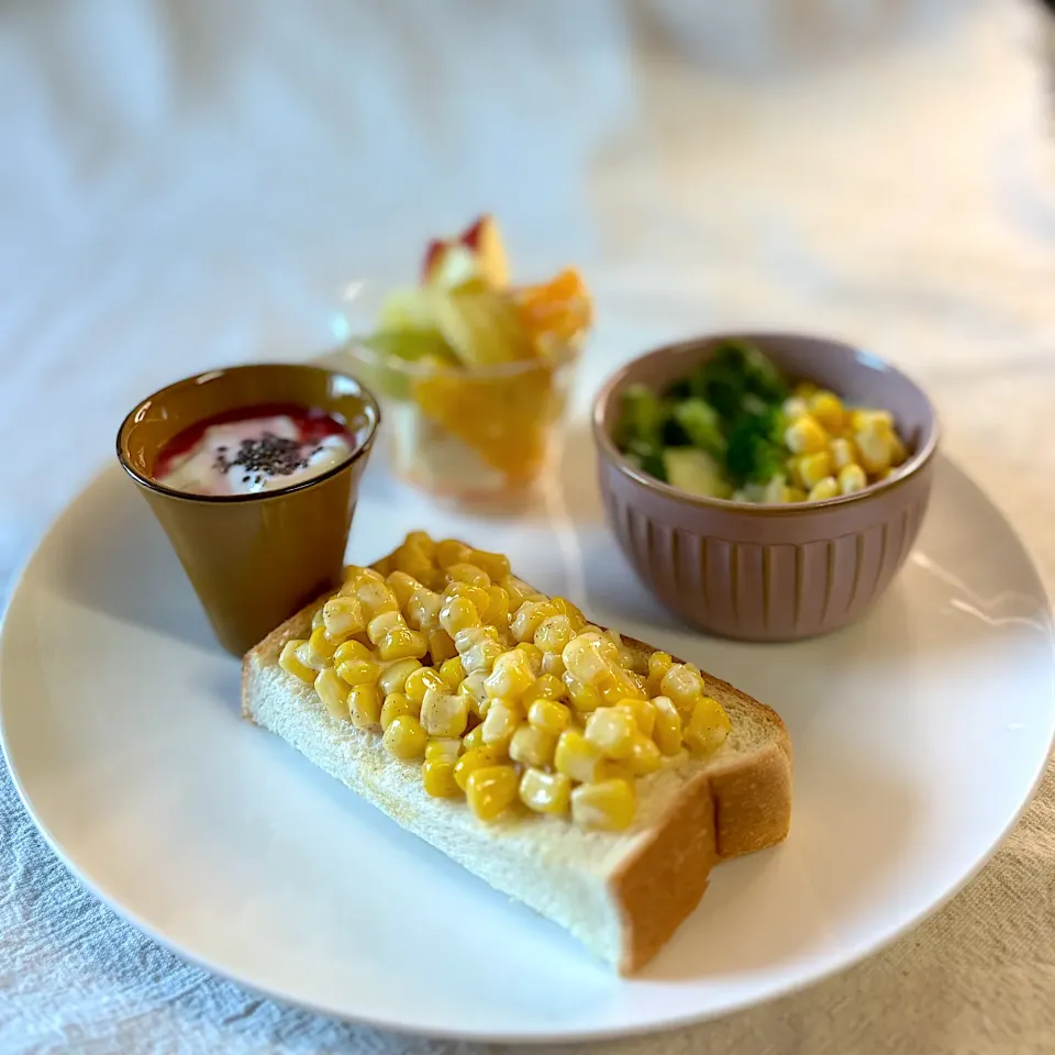 コーンマヨトースト|かっちゃん杉さん