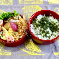 サワラの味噌漬け、カニカマとニンジン菜の出し巻き卵、バンバンジー|めみさん