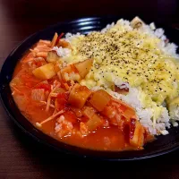 味噌トマトスープとさつまいもご飯ワンプレート|ハルカさん