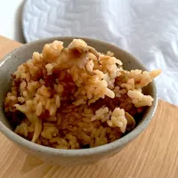 舞茸バターごはん|ここここのかさん