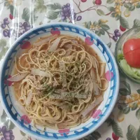 ツナ缶(水煮)とダイコンの和風パスタ|はやとさん