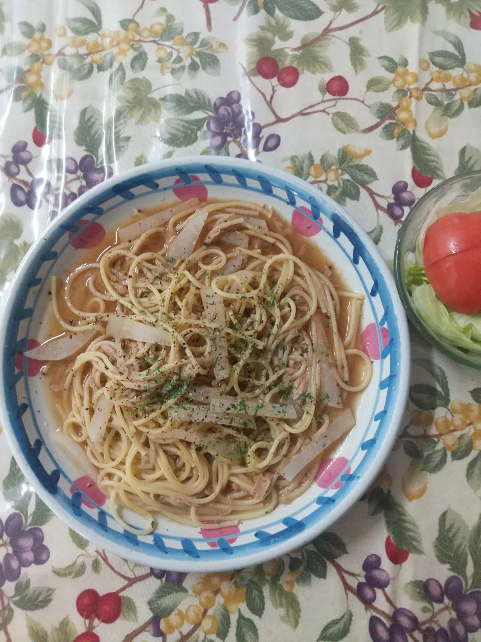 ツナ缶(水煮)とダイコンの和風パスタ|はやとさん