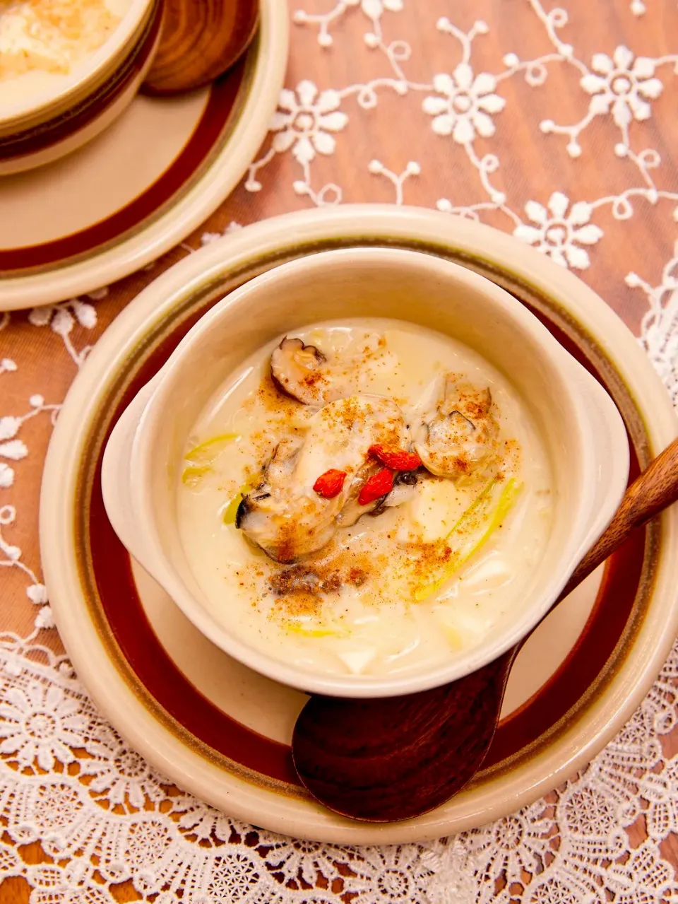 牡蠣と豆腐の豆乳薬膳スープ|チイホ✨さん