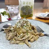 舞茸とエリンギのゴルゴンゾーラパスタ