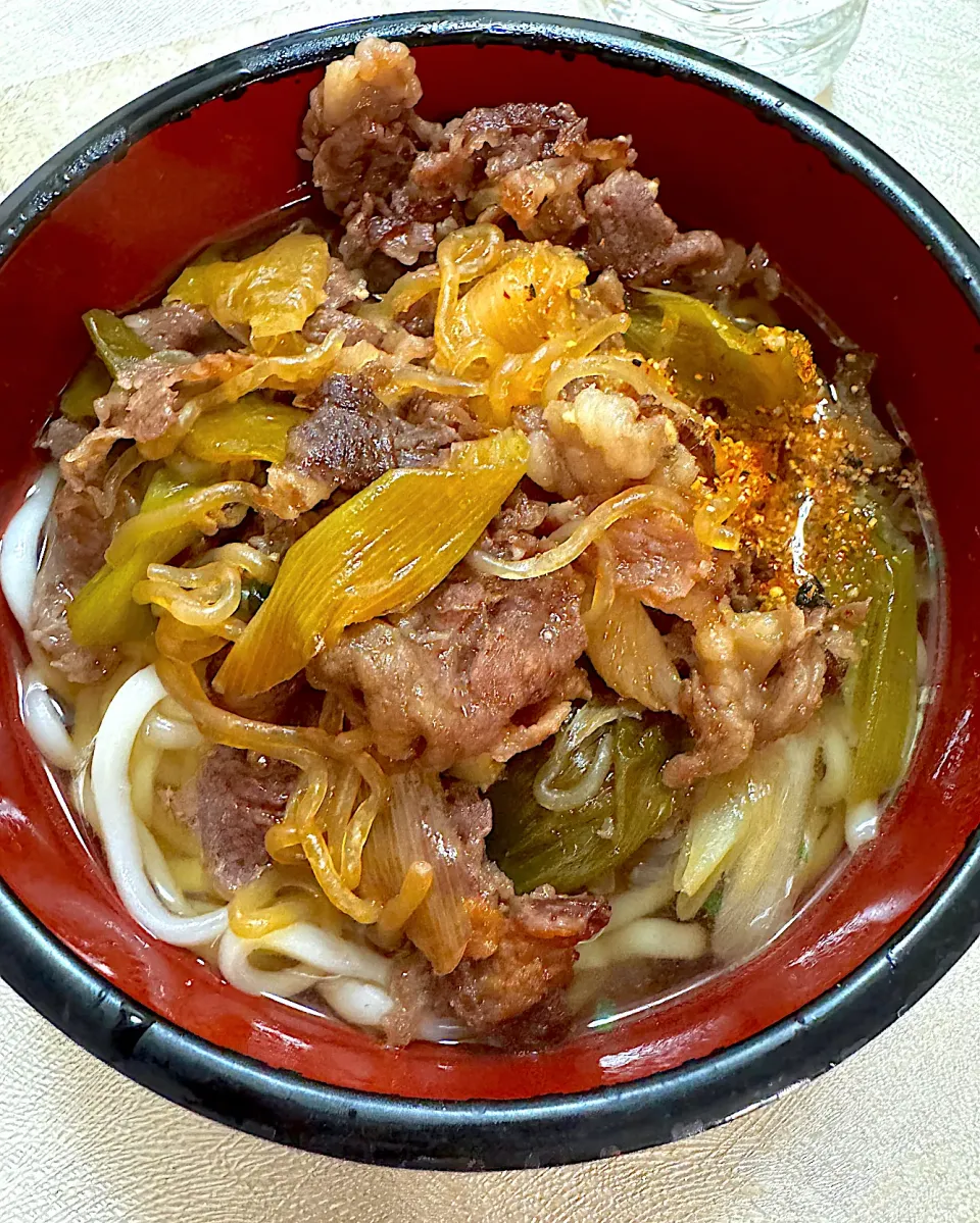 すき焼きの残りで肉うどん|Tomoko  Kawaharaさん