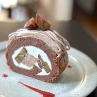 渋皮栗とイチジククリームロール|Mituさん