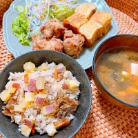 さつまいもと舞茸の炊き込みご飯|みゅうれおさん