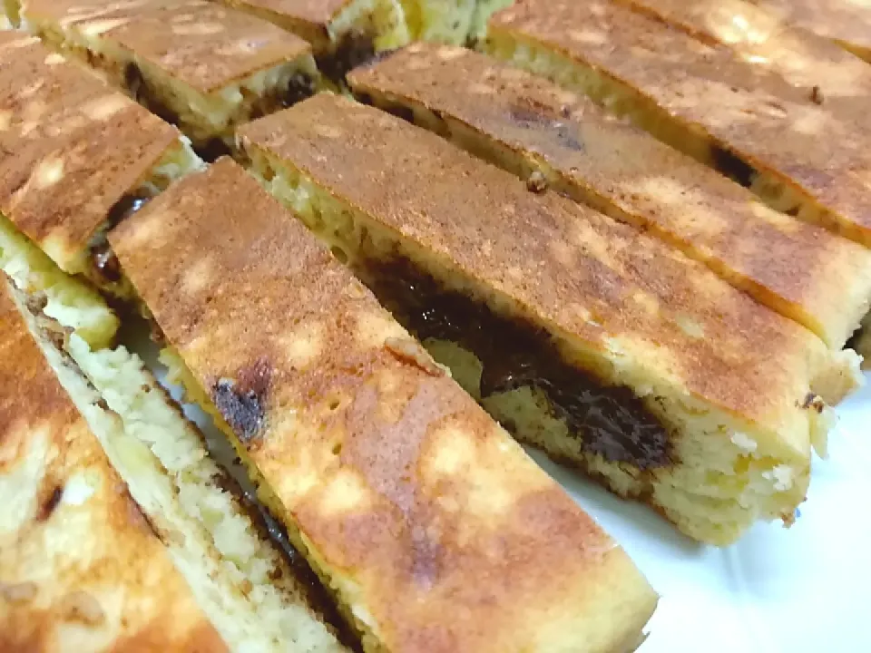 たまご焼き器でチョコバナナケーキ|ちかさん