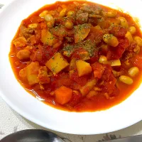 素材を感じるポークビーンズ|単身赴任のっちさん