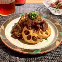 牛肉と蓮根の醤油麹炒め🥢|Saori.Sさん