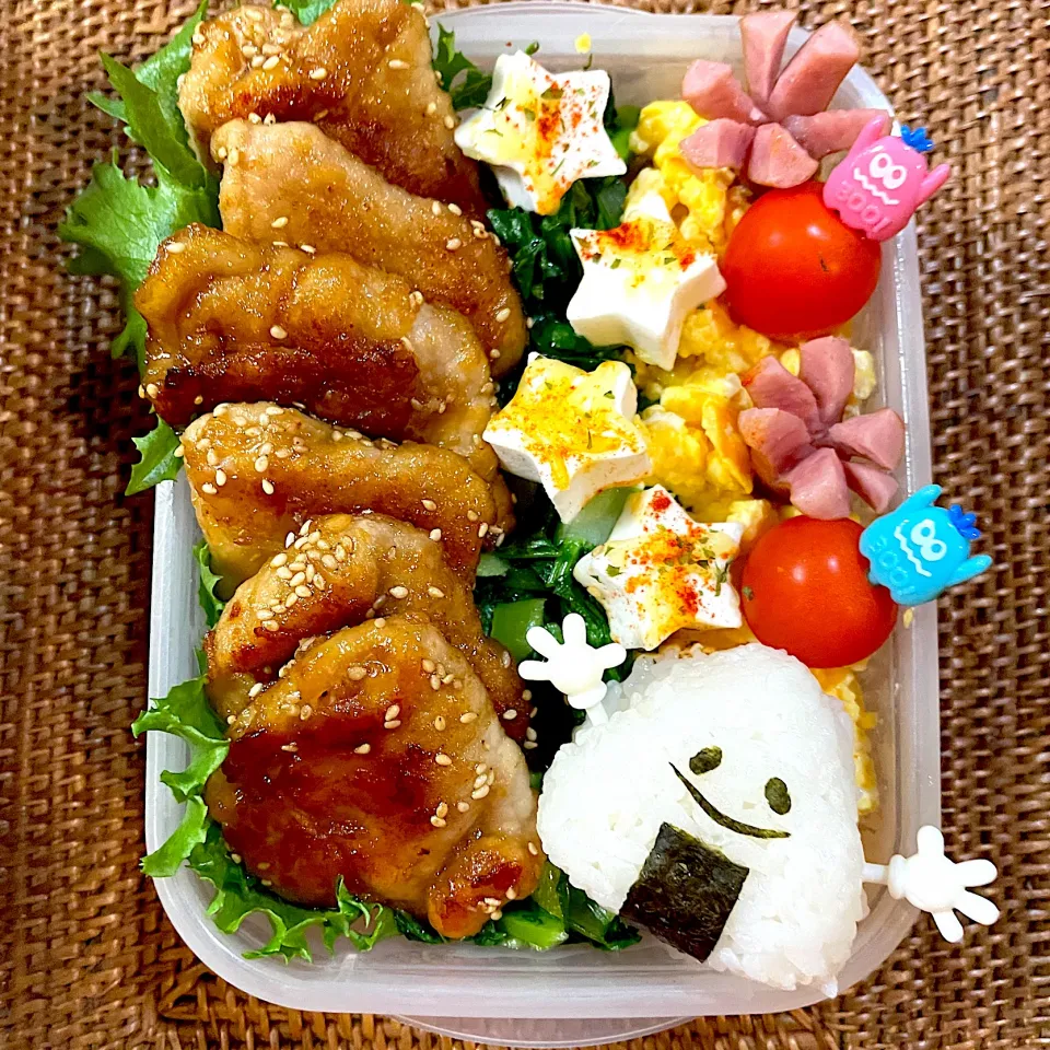 豚竜田揚げ風弁当|ヘルペイさん