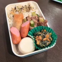 肉巻きアスパラ弁当🍱| Rieさん