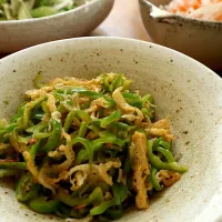 ピーマンピリ辛炒め|@chieko_tanabe_さん