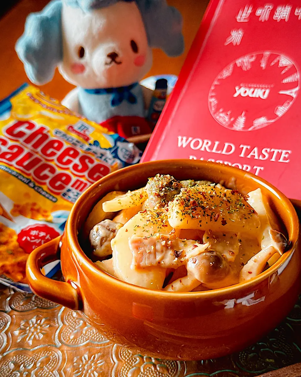 長芋とベーコンのチーズクリーム煮|にゃんぺこさん