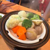 土鍋で蒸し野菜|めぐみさん