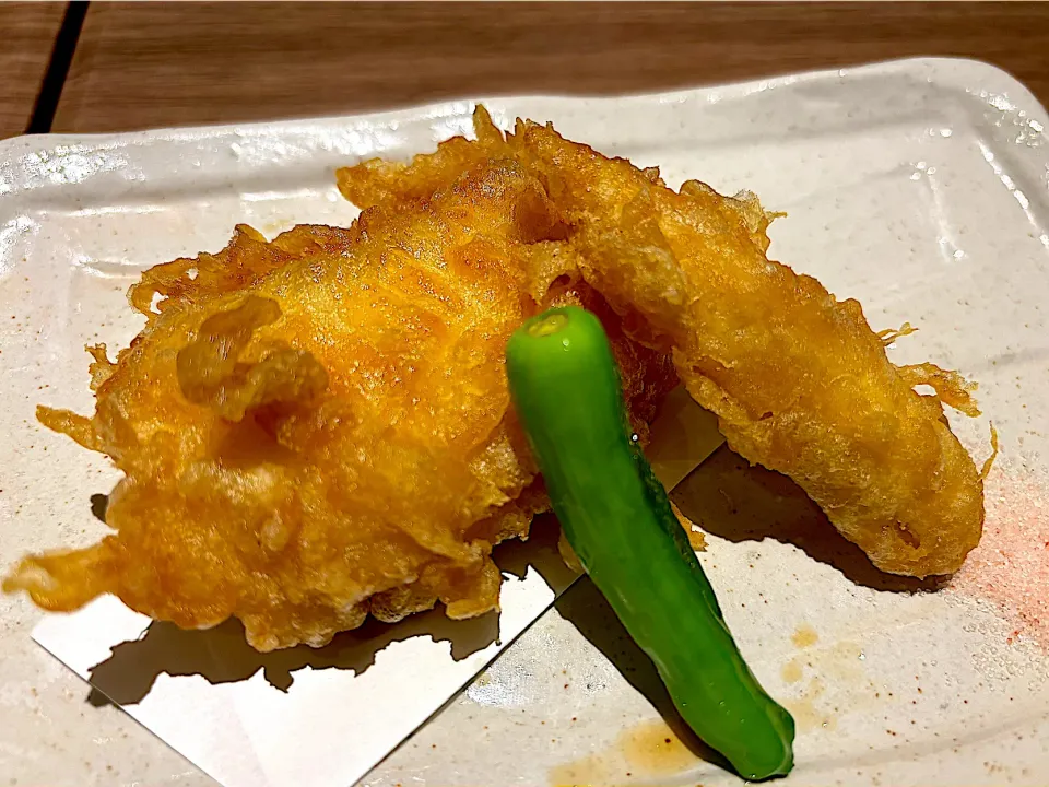 ④10月31日・［居酒屋コース🏮］・ハモ🐟とヤングコーン🌽の天ぷら😊✨|山勝さん