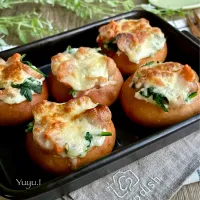 ほうれん草とウインナーの米粉パングラタン|ゆーこどんさん