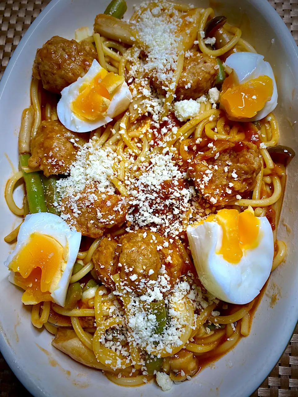 ミートボールのスパゲティ🍝|すくらんぶるえっぐさん