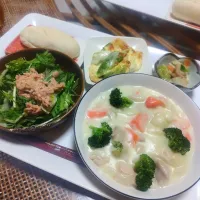 シチューの夜ご飯です✨