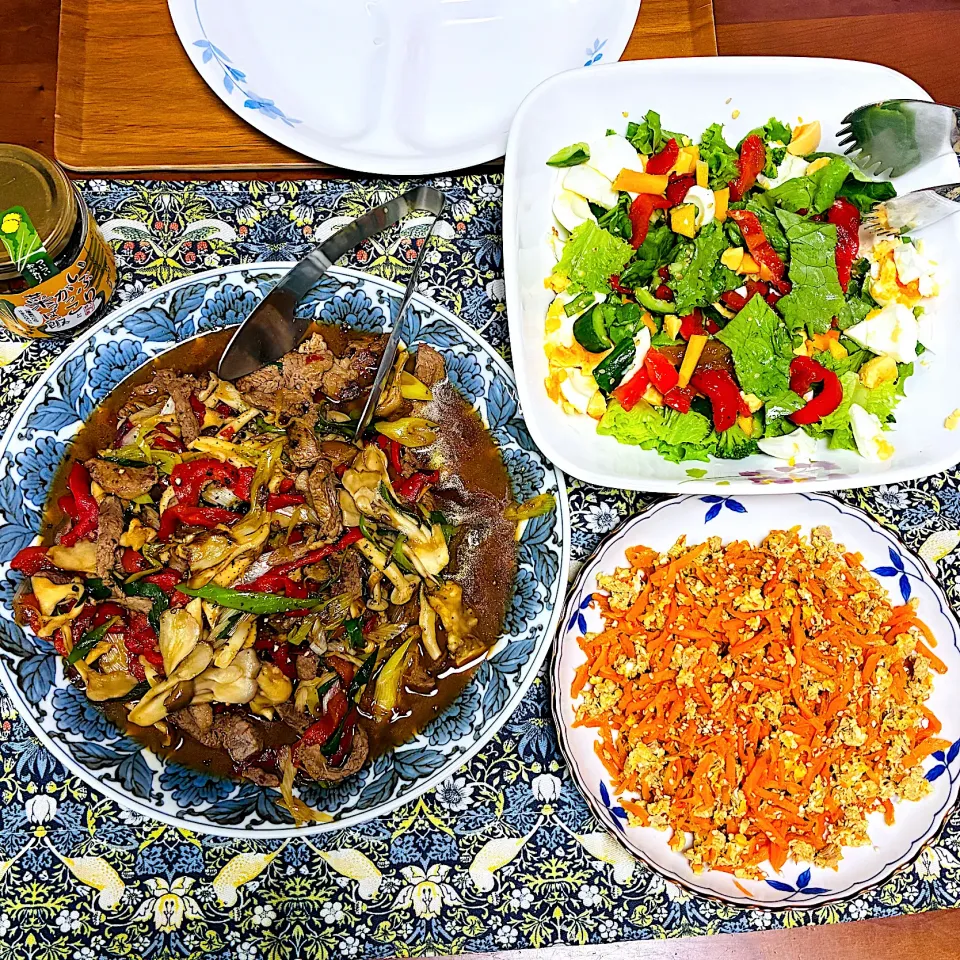 牛肉ときのこのオイスター炒め|ももさん