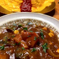 ビーフシチューとオムライス|おさかなさん