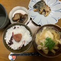 夕食　サバの塩焼き　梅干しご飯　食養生| ATさん