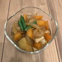 車麩と厚揚げのすき煮風|桃さん