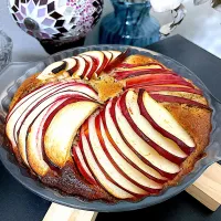 紅玉と紅茶の米粉豆乳ケーキ